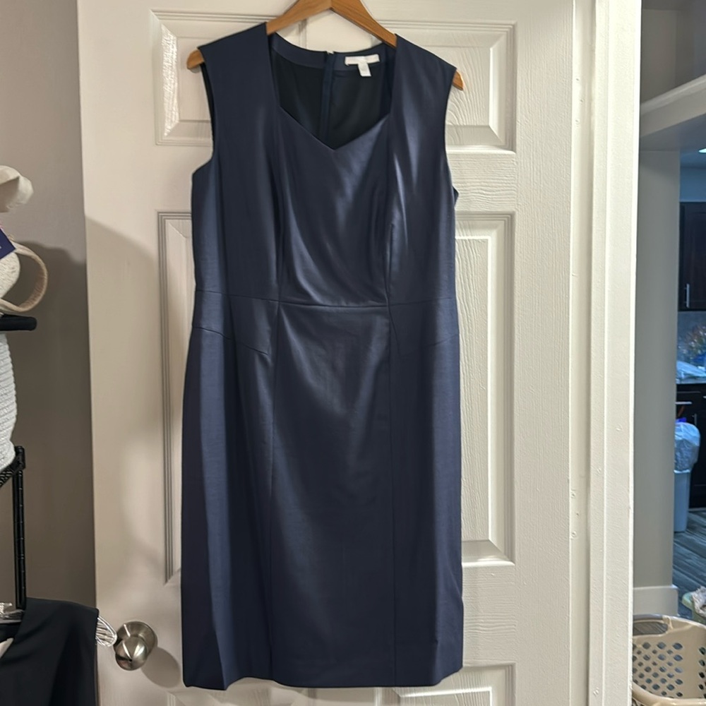 Hugo Boss Steel Blue Dress Size 12